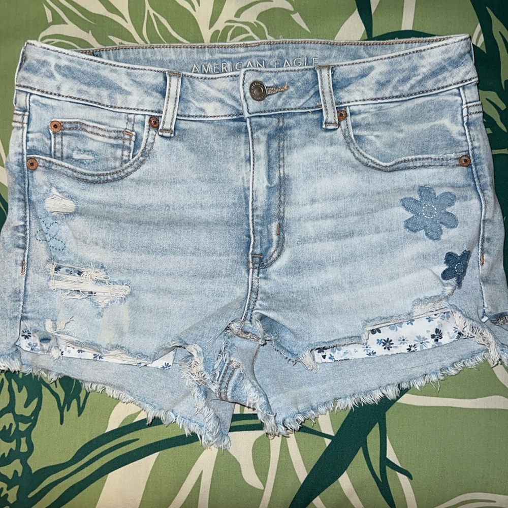 American Eagle High Rise Shortie Shorts